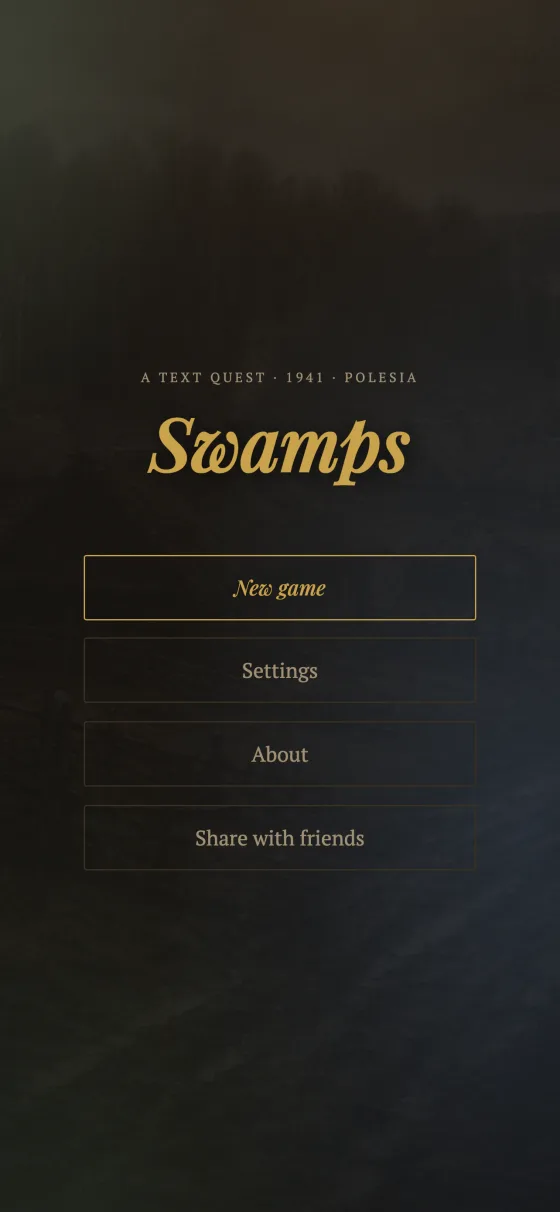 Main menu