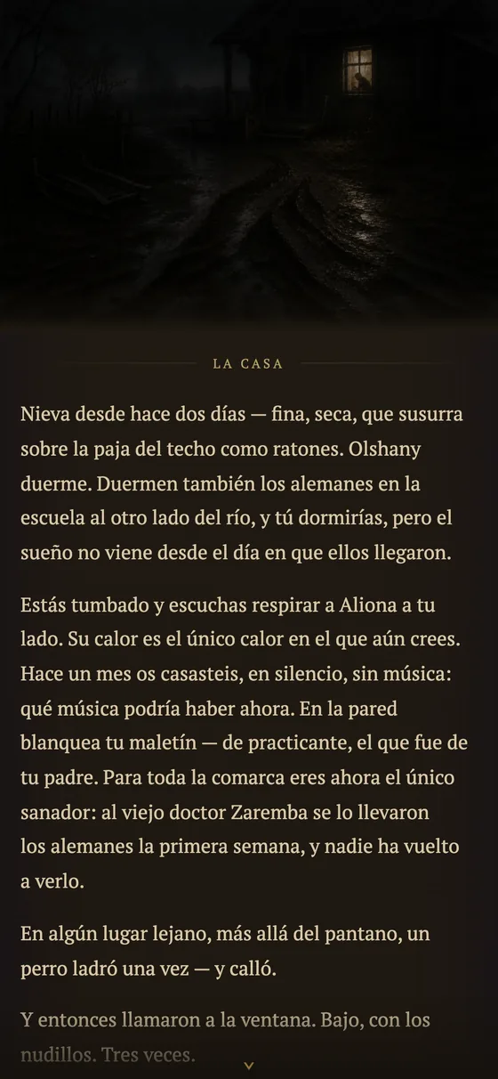 Comienzo de la historia: el visitante nocturno