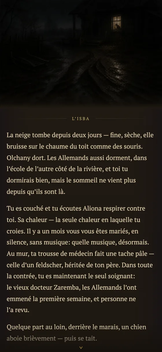Début de l’histoire : un visiteur nocturne