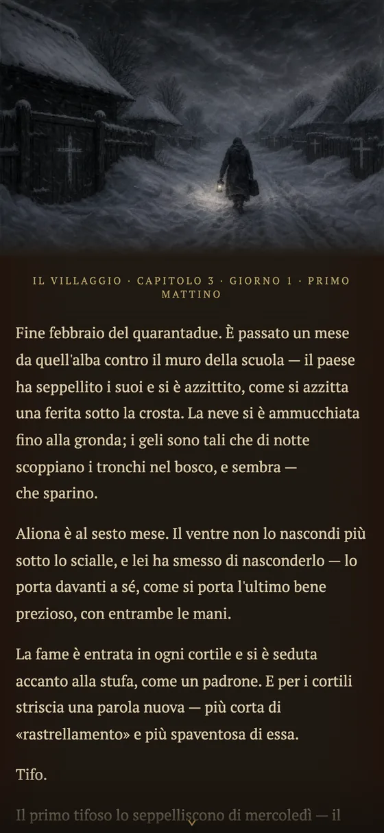 Capitolo invernale: epidemia e tifo