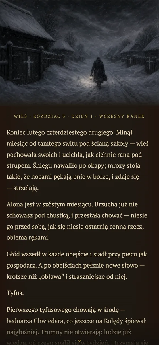 Zimowy rozdział: mór i tyfus