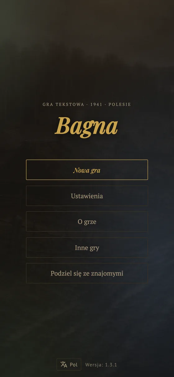 Menu główne gry