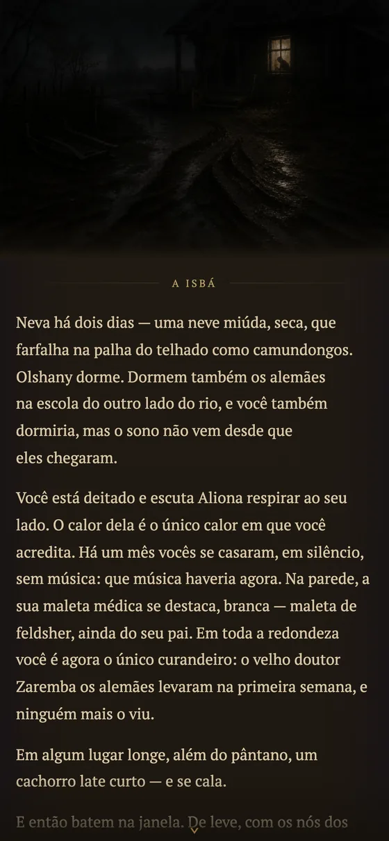 Início da história: o hóspede noturno