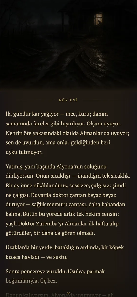 Hikâyenin başlangıcı: gece konuğu